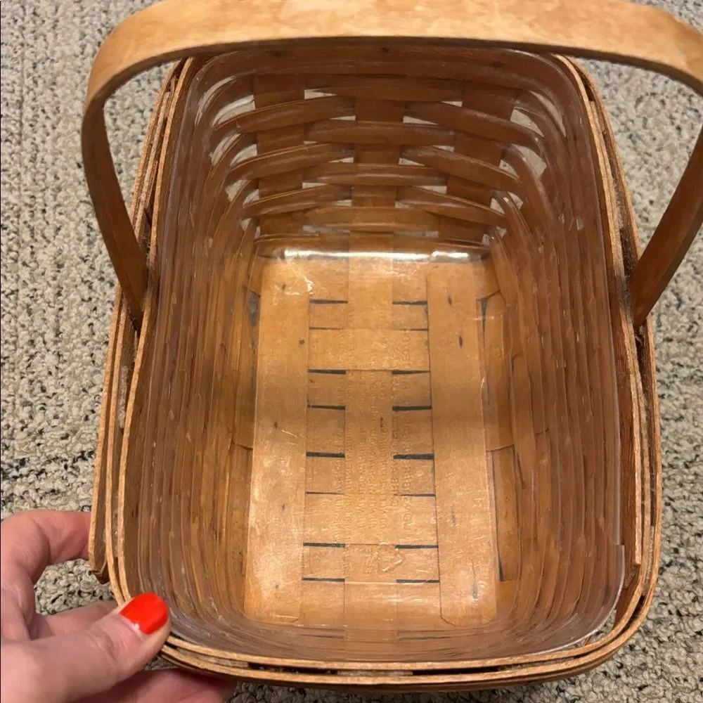 🎀Vintage🎀 Longaberger 1995 Woven Brown Basket with Handle